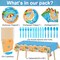 184-Piece Beach Party Supplies Set | Plates, Napkins, Cups, Tablecloth, Swirls & Banner for Hawaiian Luau, Pool Birthday Decor & Kids Favors (Serves 25)